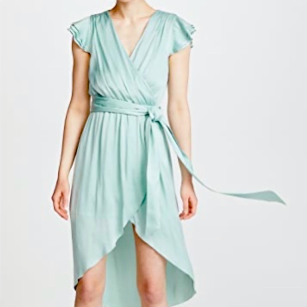 Alice and Olivia satin wrap dress